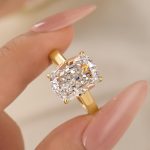 S925 Classic 8.0Ct Cushion Cut Solitaire Engagement Ring Travel Ring In Sterling Silver - Image 3