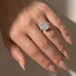 S925 Elegant Halo Cushion Cut Engagement Ring In Sterling Silver - Image 2