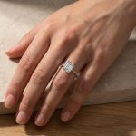 S925 Classic Emerald Cut Women's Engagement Ring In White Gold - Image 7