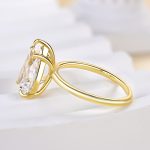 S925 Maxine Classic 5 Prong 2.5 Ct~4.0 Ct Pear Cut Engagement Ring - Image 5