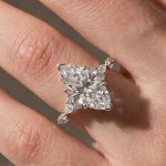 S925 4.0Ct Marquise Cut Side Stone Engagement Ring For Woman