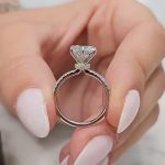 S925 Maxine Classic Moissanite 2.0 Carat Round Cut Engagement Ring