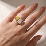 S925 Toi et Moi Radiant Cut Pear & Radiant Cut Engagement Ring Travel Ring For Women - Image 4