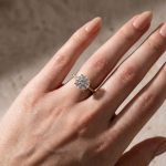 S925 Luxurious Round Cut 4 Prong Engagement Ring For Women In Sterling Silver - Image 7