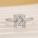 S925 Elegant 3.0 Carat Cushion Cut Engagement Ring for Women In Sterling Silver - Image 3