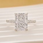 S925 Exclusive 4.5Ct Radiant Cut Engagement Ring For Women In Sterling Silver - Image 8