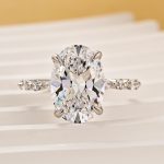 S925 Maxine 4.5Ct Oval Cut Engagement Ring In Sterling Silver - Image 4