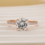 S925 Classic Round Cut Engagement Ring for Her 4 prong In Sterling Silver - Image 12