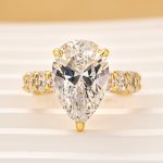 S925 Luxe 5.0Ct Pear Cut Engagement Ring Travel Ring In Sterling Silver - Image 6