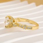 S925 Moissanite 2.0Carat Round Cut Vintage Engagement Ring in Sterling Silver - Image 9
