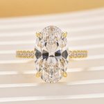 S925 5.0Ct Oval Cut Hidden Halo Engagement Ring In Sterling Silver - Image 7