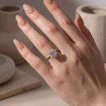S925 Luxurious Round Cut 4 Prong Engagement Ring For Women In Sterling Silver - Image 8