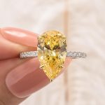 S925 4.5Ct Excellent Pear Cut Engagement Ring - Image 9