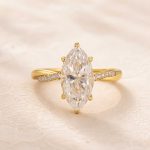 S925 Moissanite 3.0Ct Marquise Cut Twist Engagement Ring For Women - Image 6