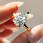 S925 4.0Ct Pear Cut Solitaire Simulated Diamond Engagement Ring in Sterling Silver