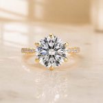 S925 Classic 6 Prong 3.0Ct/4.0Ct Round Cut Simulated Diamonds Engagement Ring Iin Sterling Silver - Image 20
