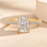 S925 Elegant 2.0Ct/ 3.5Ct/ 7.0Ct Radiant Cut Simulated Diamond Promise Ring in Sterling Silver - Image 13