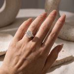 S925 5.0 Carat Radiant Cut Three Stone White Gold And Yellow Gold Engagement Ring With Hidden Halo - Image 10