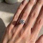 S925 Luxurious Round Cut 4 Prong Engagement Ring For Women In Sterling Silver - Image 3