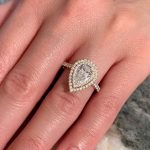 S925 Double Halo Pear Cut Engagement Ring for Women - Image 8
