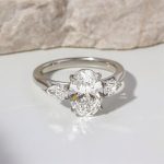 S925 Noble 4.0Ct Oval Cut Three Stone Engagement Ring in Sterling Silver - Image 8