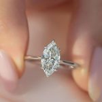 S925 Fashion Marquise Cut Women's Engagement Ring In Sterling Silver