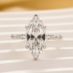 S925 4.0Ct Marquise Cut Side Stone Engagement Ring For Woman - Image 3