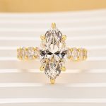 S925  4.0Ct Marquise Cut Side Stone Engagement Ring Travel Ring In Sterling Silver - Image 3