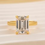 S925 4.5Ct Emerald Cut Solitaire Engagement Ring For Women In Sterling Silver - Image 3