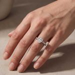 S925 Moissanite 2.0Ct Pear Cut White Gold Engagement Ring - Image 2