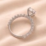 S925 Moissanite 2.0Ct Pear Cut White Gold Engagement Ring - Image 6