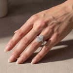 S925 Sterling Silver Moissanite 3.0Ct Marquise Cut Halo Engagement Ring For Women - Image 2