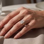 S925 Moissanite Solitaire 3.5Ct Emerald Cut Engagement Ring in 18K Yellow Gold Plated Sterling Silver - Image 4