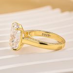 S925 Classic 8.0Ct Cushion Cut Solitaire Engagement Ring Travel Ring In Sterling Silver - Image 5