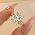 S925 6.5 Ct Radiant Cut Three-Row Luxe Engagement Ring Travel Ring For Her - Image 6
