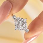 S925 Stunning Marquise Cut Three Stone Engagement Ring In Sterling Silver