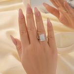 S925 Luxurious Elongated Radiant Cut Engagement Ring For Women - Image 2