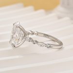 S925 Maxine 4.5Ct Oval Cut Engagement Ring In Sterling Silver - Image 5