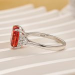 S925 4.0Ct Cushion Cut Side Stone Engagement Ring Travel Ring In Sterling Silver - Image 8