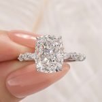 S925 Honorable Yellow Gold/White Gold Crushed Ice Cushion Cut Engagement Ring - Image 6