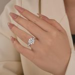 S925 Elegant Round Cut Engagement Ring For Women In Sterling Silver - Image 2