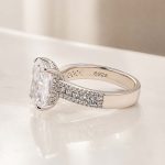 S925 4.0Ct Radiant Cut Pave Engagement Ring for Women in 18K White Gold Plated Sterling Silver - Image 5