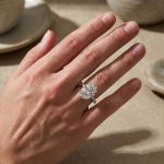 S925 8.0Ct Oval Cut Simulated Diamond Engagement Ring - Image 2