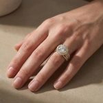 S925 Moissanite Halo Split Shank 4.0Ct Round Cut White Gold Engagement Ring - Image 8
