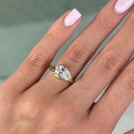 2.5Ct East-West Pear Cut Moissanite Ring in S925 Sterling Silver - Image 2