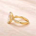 S925 Moissanite 3.0Ct Marquise Cut Twist Engagement Ring For Women - Image 7