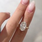 S925 Moissanite Solitaire 5.50 Ct Oval Cut Promise Ring For Women - Image 6