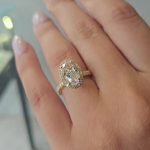 S925 Lovely Halo Oval Cut Engagement Ring For Women In Sterling Silver - Image 5