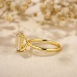 S925  Emerald Cut 3.5 Carat Solitaire Engagement Ring For Her - Image 3