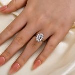 S925 Exclusive Oval Cut Engagement Ring In Sterling Silver - Image 2